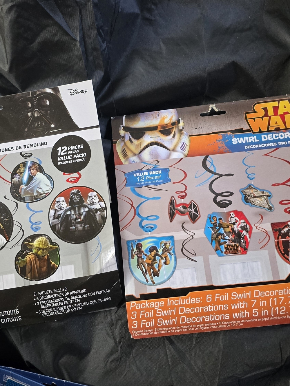 Star Wars Foil Swirl Party Decorations - Blue and Red